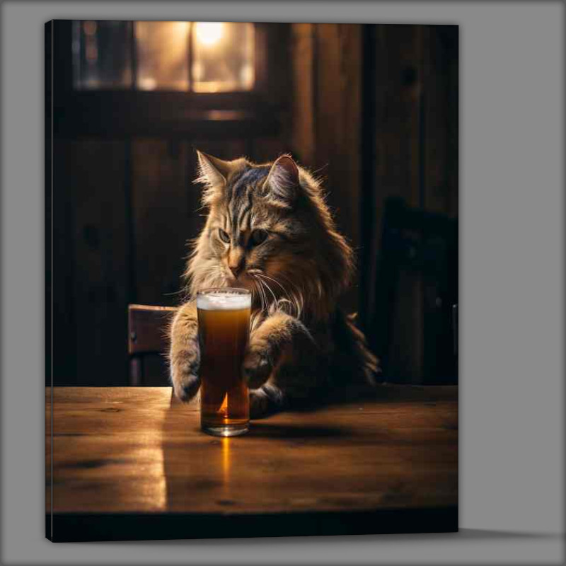 Buy Canvas : (Comical Catscape From Beer to Tantalizing Treats)