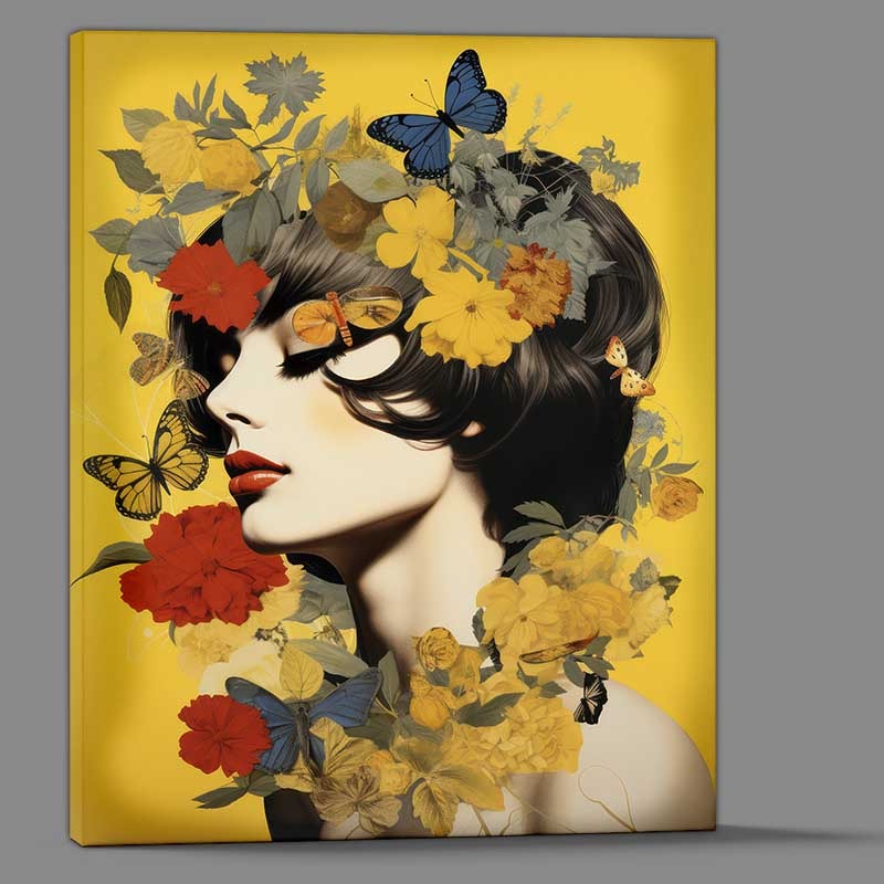 Buy Canvas : (Vibrant Identity collage featuring a woman)