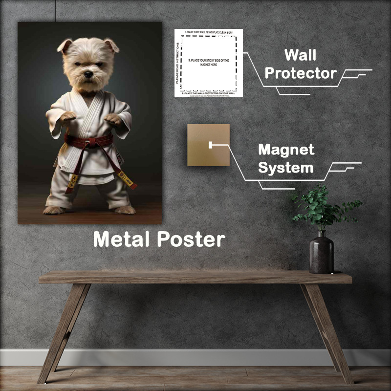 Buy Metal Poster : (Dogs Taking the Martial Path in Art)