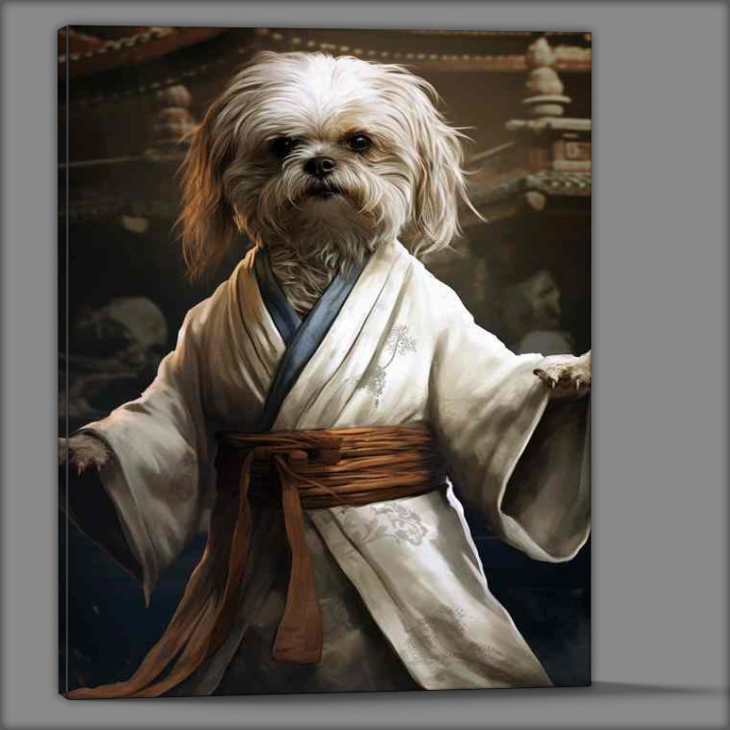 Buy Canvas : (Dogs in White Robes)