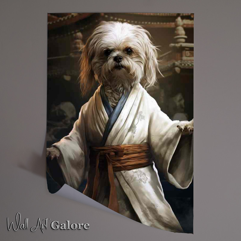 Buy Unframed Poster : (Dogs in White Robes)
