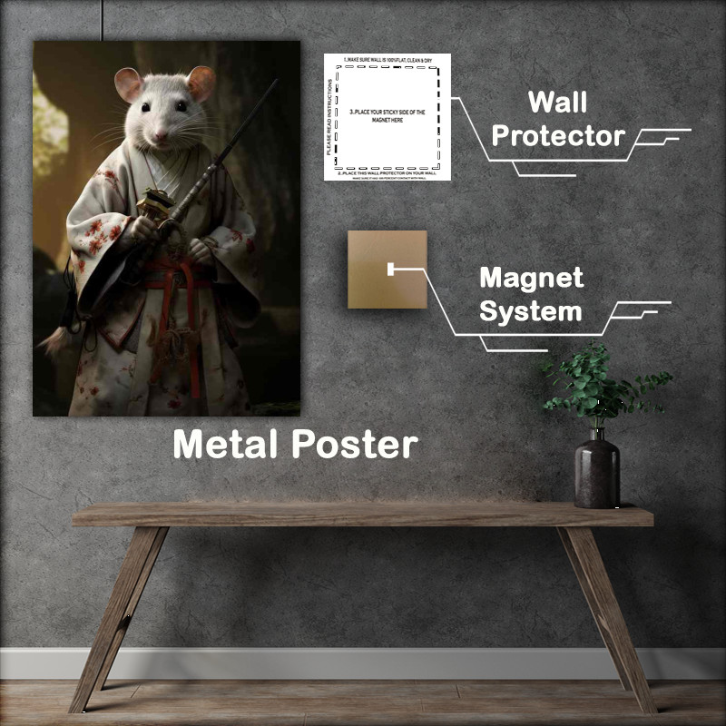 Buy Metal Poster : (Dojo Dreams Rat Embracing the Martial Arts Spirit)