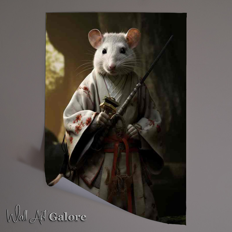 Buy Unframed Poster : (Dojo Dreams Rat Embracing the Martial Arts Spirit)