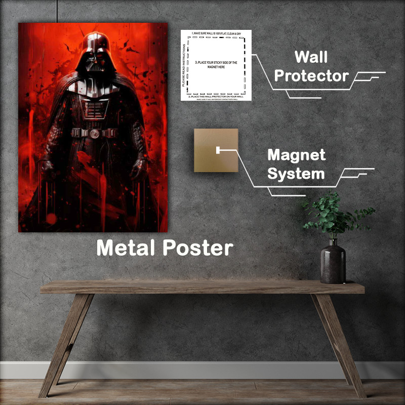 Buy Metal Poster : (The Red Darth Vader style)