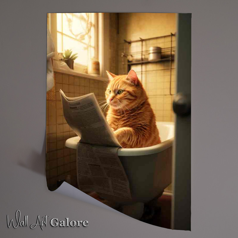 Buy Unframed Poster : (Mews And Menu A Cat Newspapers)