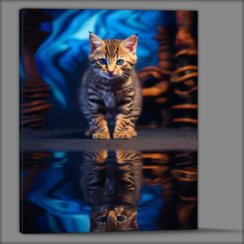 Buy Canvas : (Mystical Mews Water Droplet Cats in Artistic Display)