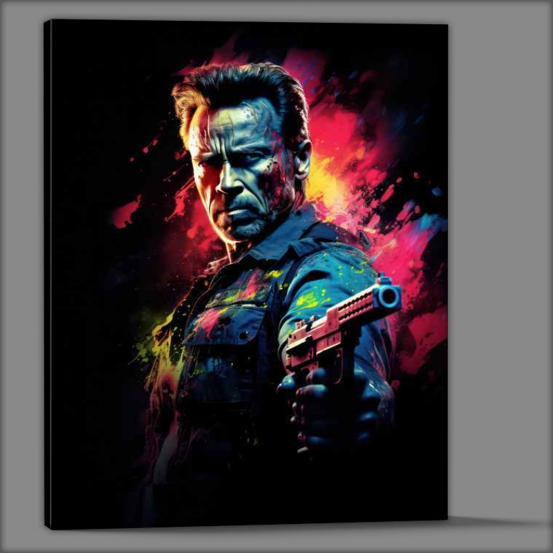 Buy Canvas : (The Terminator is back coloured splash art)