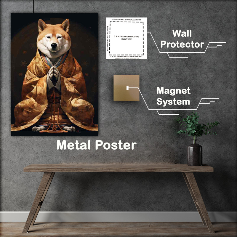 Buy Metal Poster : (Zen Pups Shibitsa Dog Art for Animal Lovers)