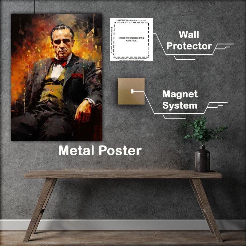 Buy Metal Poster : (The godfather Very colourful style splash art)