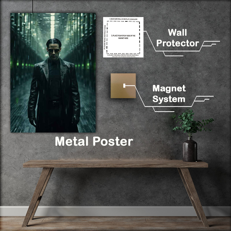 Buy Metal Poster : (The matrix Cyber Thriller)
