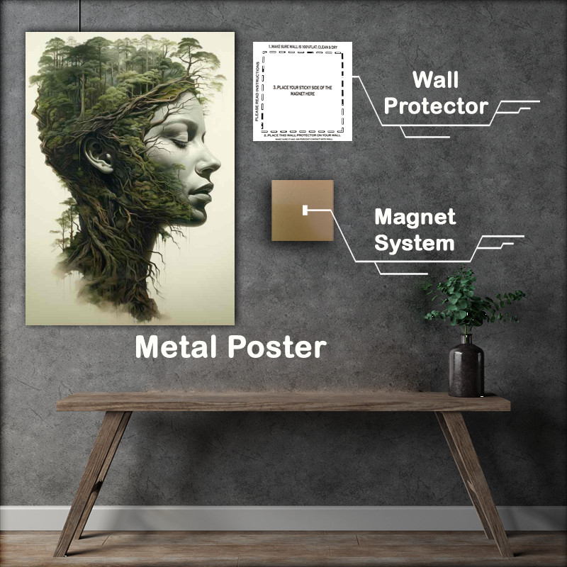 Buy Metal Poster : (Grace Elegant Dual Imagery of the Wilderness)