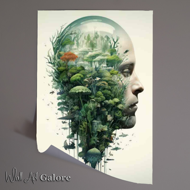 Buy Unframed Poster : (Graceful Echoes Elegant mans Head)