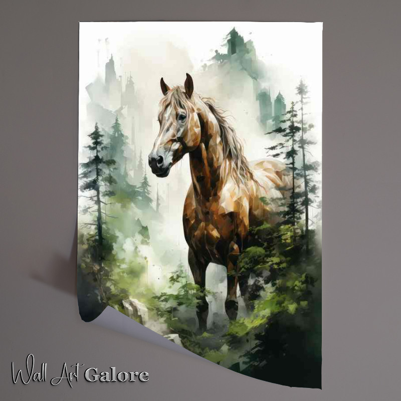 Buy Unframed Poster : (Mystical Meld Enchanting Horse Exposure Wilderness)