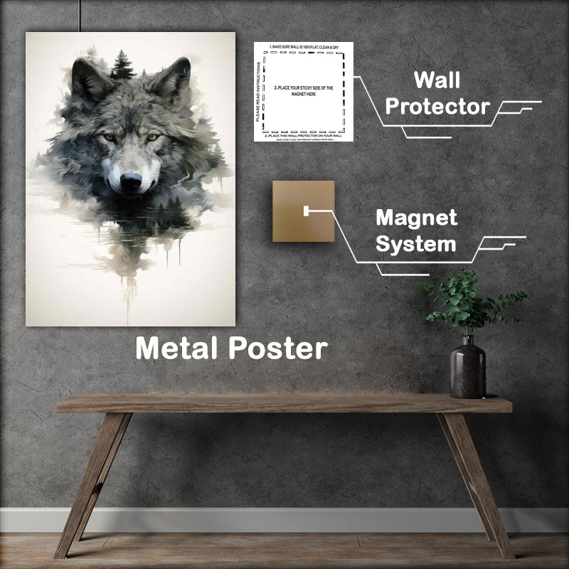 Buy Metal Poster : (Natures Narrative And A Wolfs Tale)