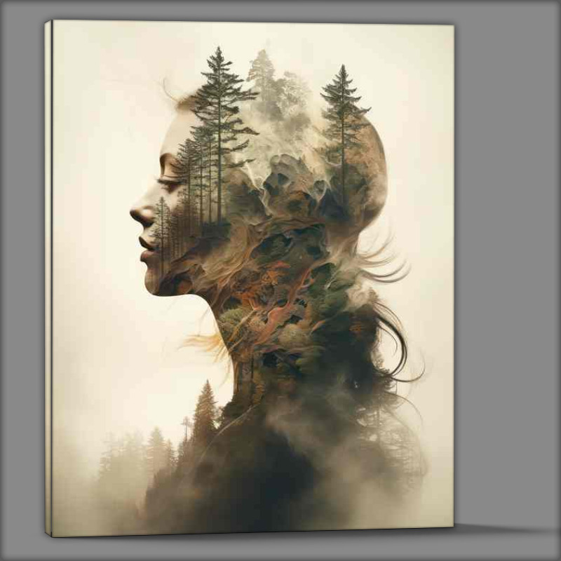 Buy Canvas : (Sylvan Elegance a womans profile)
