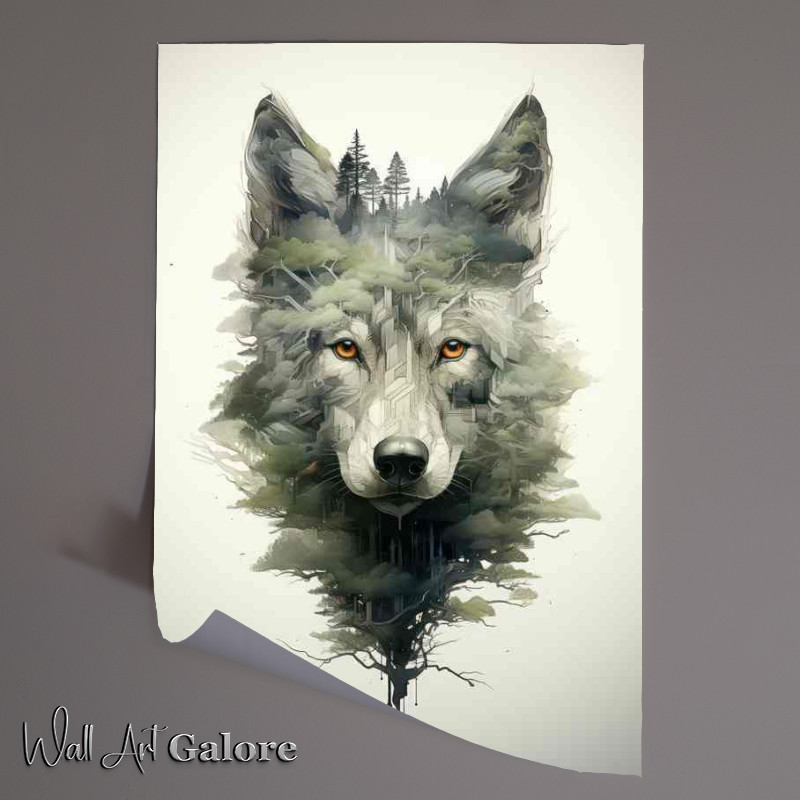 Buy Unframed Poster : (Twilight Transitions Seamless wolf art)
