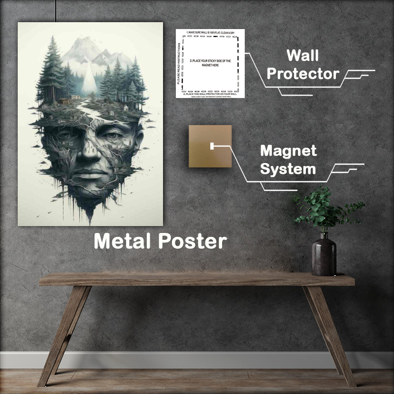 Buy Metal Poster : (Whispers of the Woods And A Mans Head Exposure Enigma)