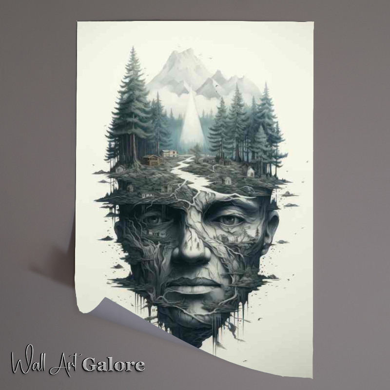 Buy Unframed Poster : (Whispers of the Woods And A Mans Head Exposure Enigma)