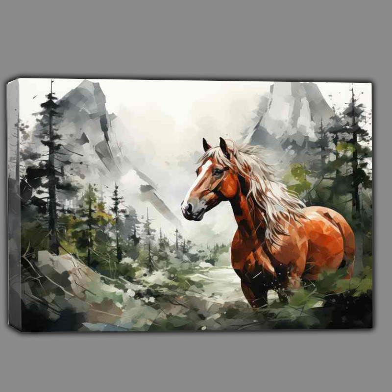 Buy Canvas : (Ethereal RealmsA Horse Double Exposure Forest Wonders)