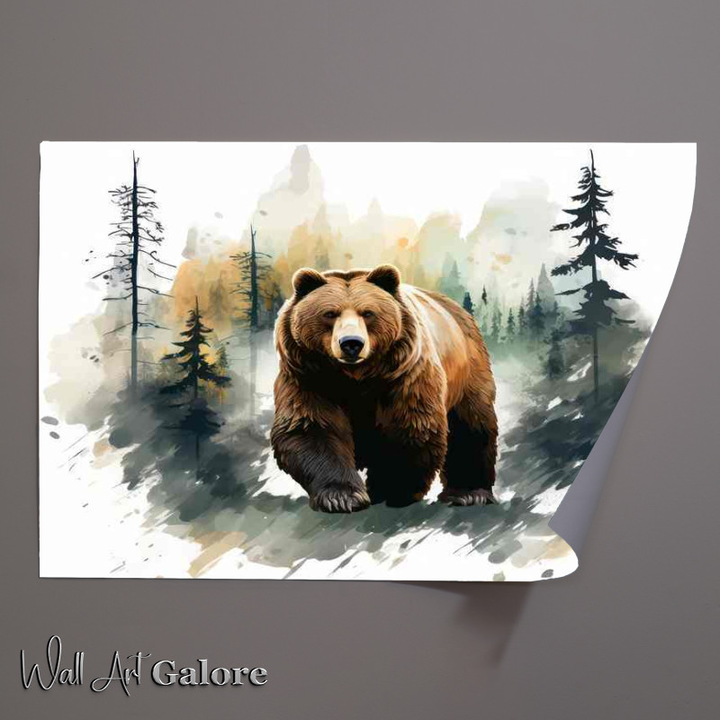 Buy : (Natures Symphony Majestic Forest Double Vision Bear Poster)