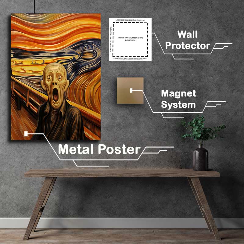 Buy Metal Poster : (scream style Abstract Emotion Odyssey)