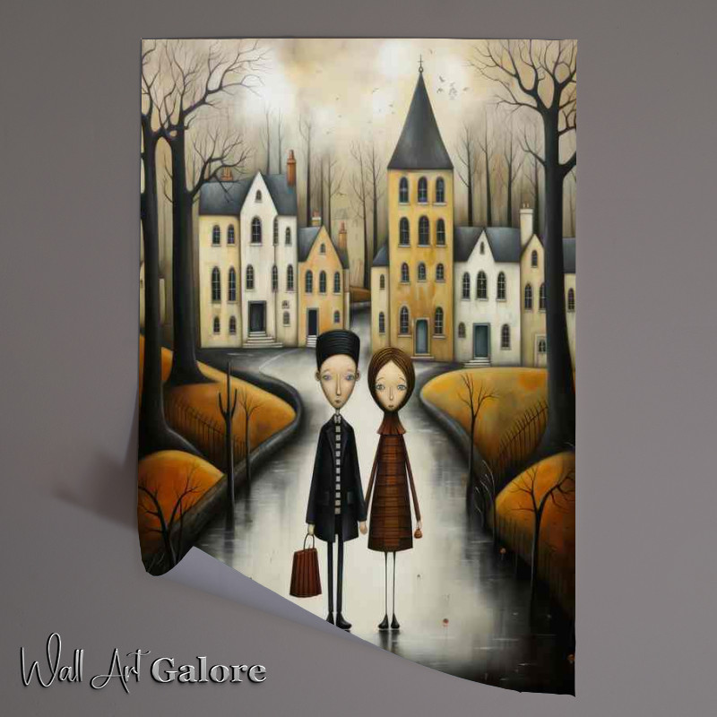 Buy Unframed Poster : (Dreamy Village Scenes Pastel Artwork Collection)