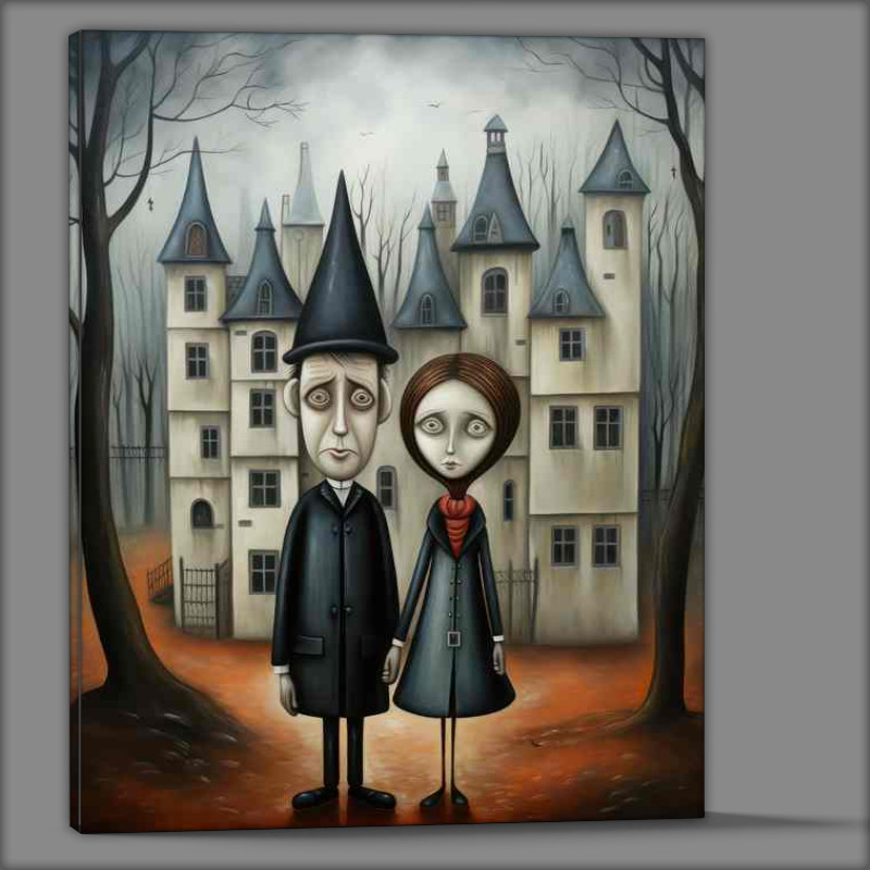 Buy Canvas : (Soft Whimsy Quirky Village Exploration)