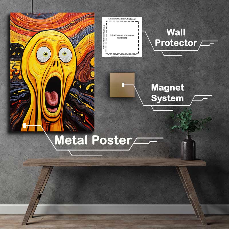 Buy Metal Poster : (scream style Surreal Emotion Eruption)