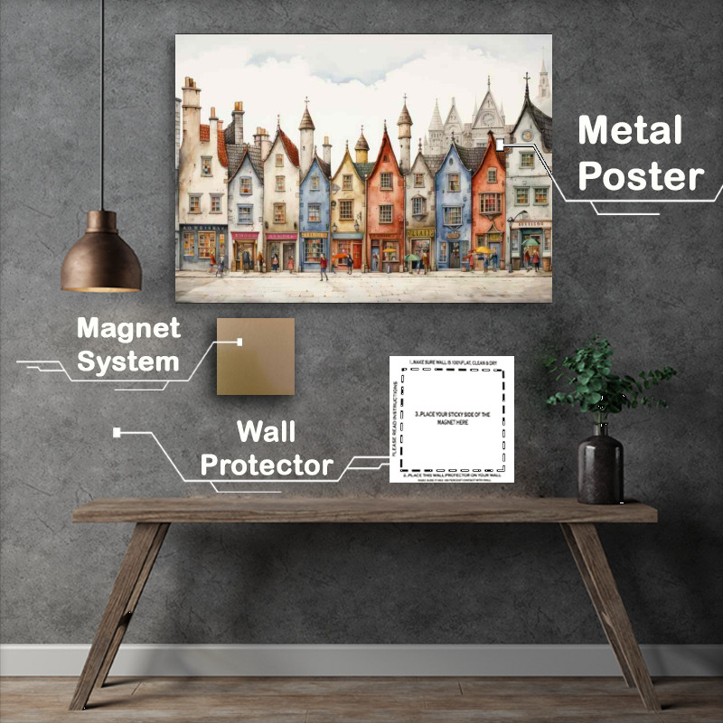 Buy Metal Poster : (Artistic Village Scenes Whimsy Everywhere)