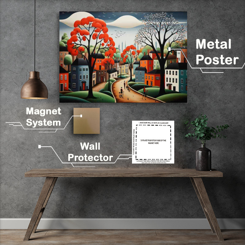 Buy Metal Poster : (Charming Village Exploration)
