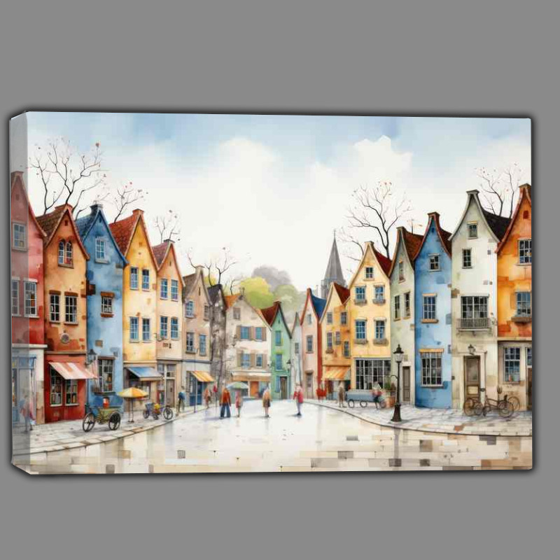 Buy Canvas : (Charming Whimsy Colourful Village Adventures)