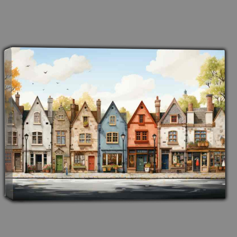 Buy Canvas : (Chroma Village Vibrant World of Whimsy)