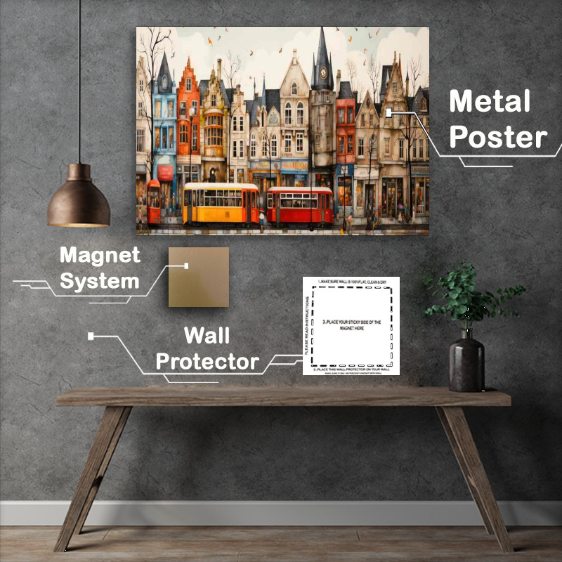 Buy Metal Poster : (Colourful Streets Village Adventures Abound)