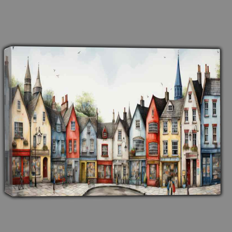 Buy Canvas : (Colourful Streets Whimsical Village Adventures)
