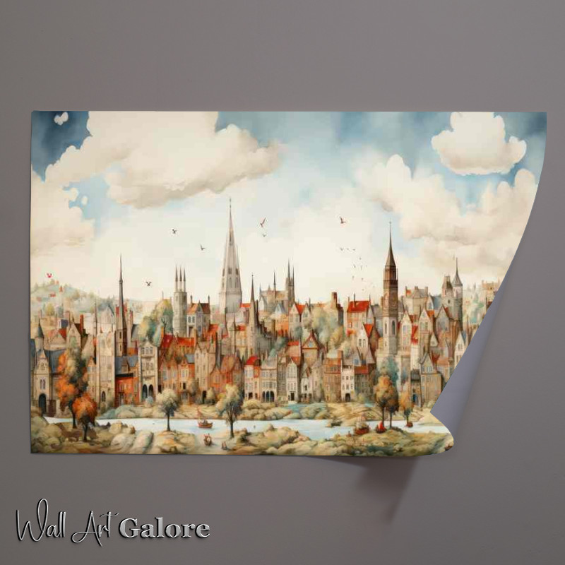 Buy Unframed Poster : (Enchanted Village Colourful Tales Revealed)