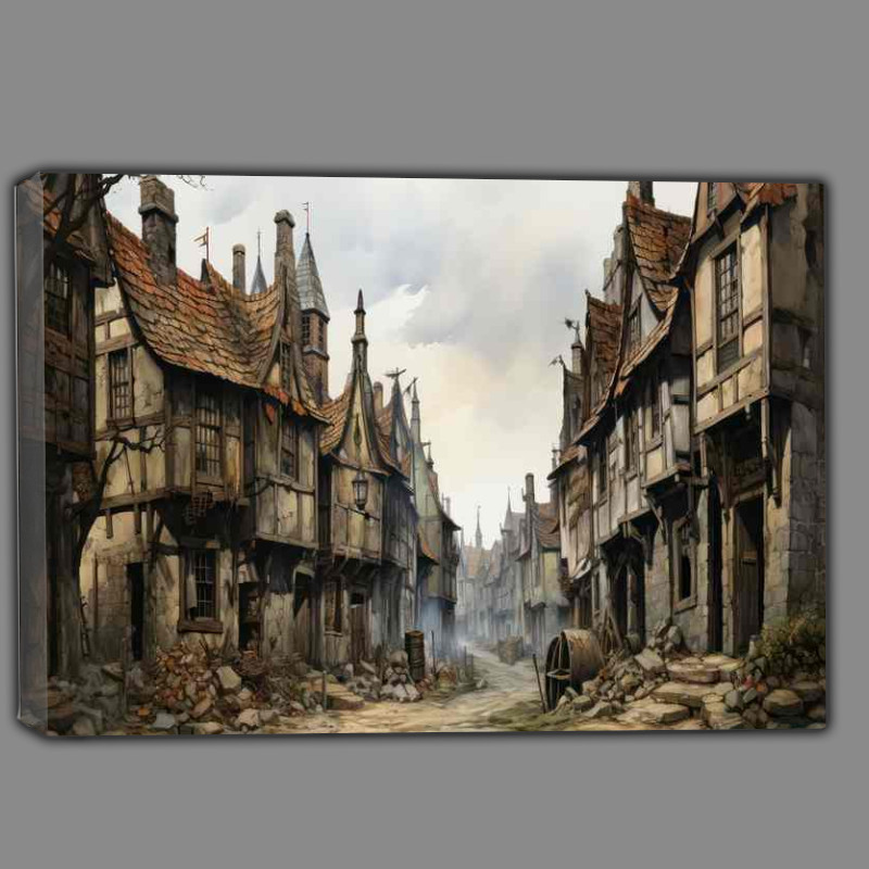 Buy Canvas : (Enchanted Village Quirky Fantasy)
