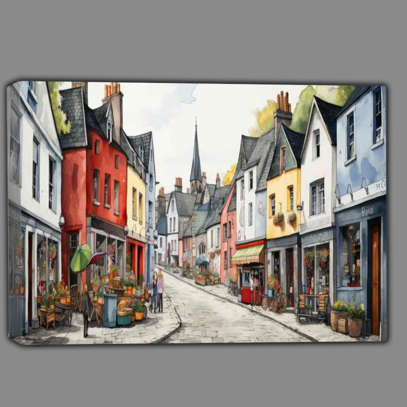 Buy Canvas : (Enchanted Village Whimsy on Every Corner)