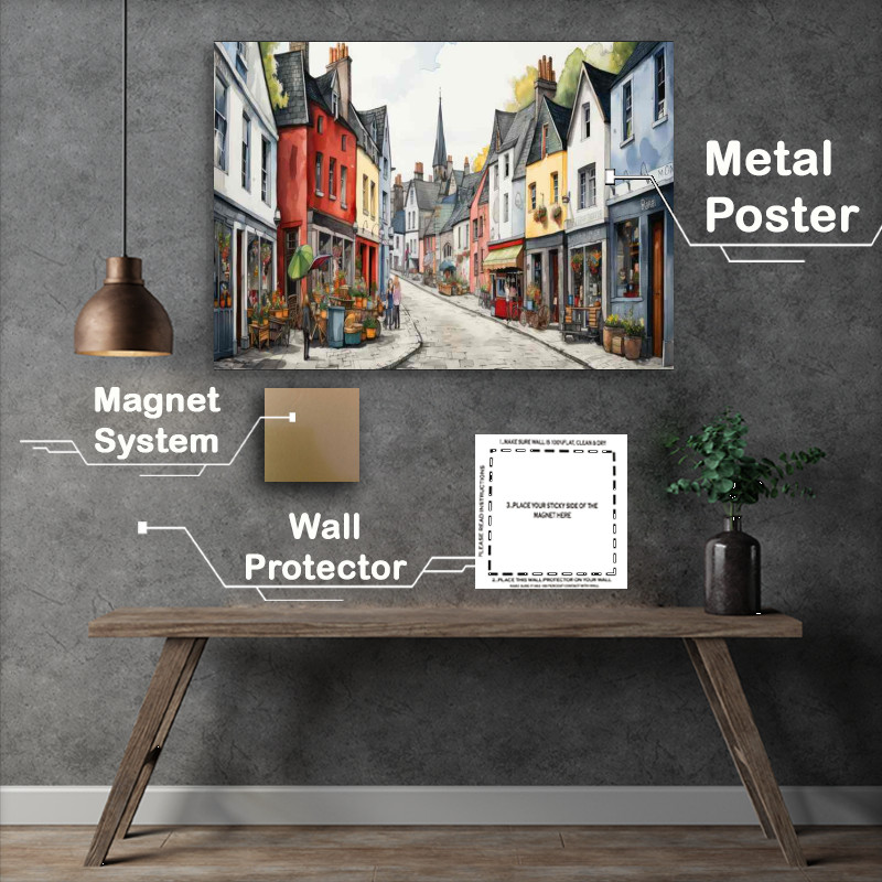 Buy Metal Poster : (Enchanted Village Whimsy on Every Corner)