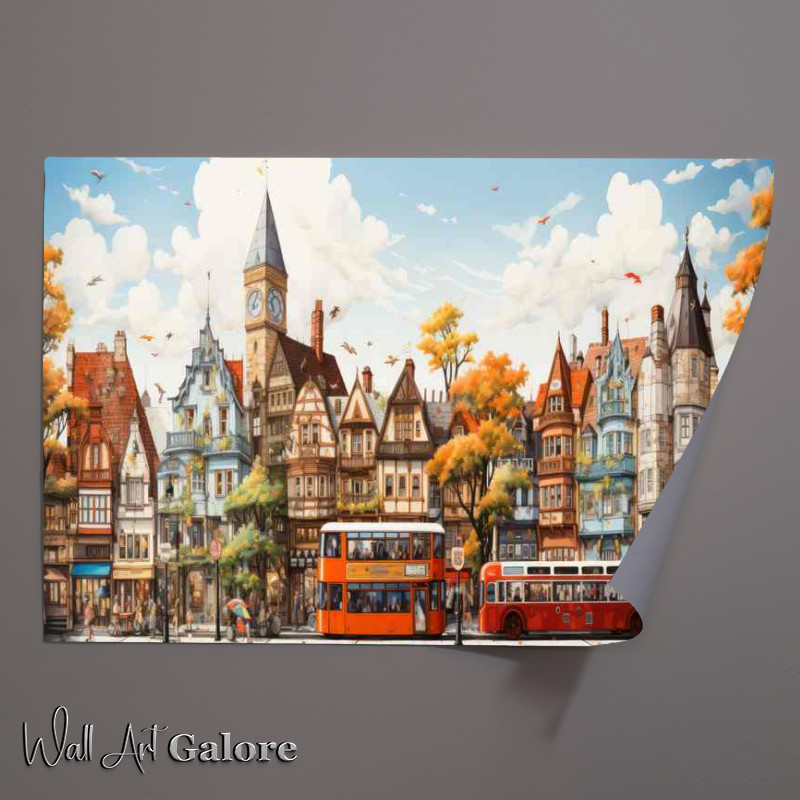 Buy Unframed Poster : (Fantasyland Village Colourful Tales Revealed)