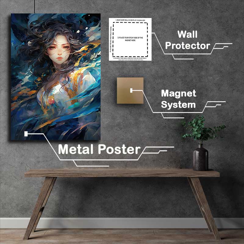 Buy Metal Poster : (Character underwater girl)