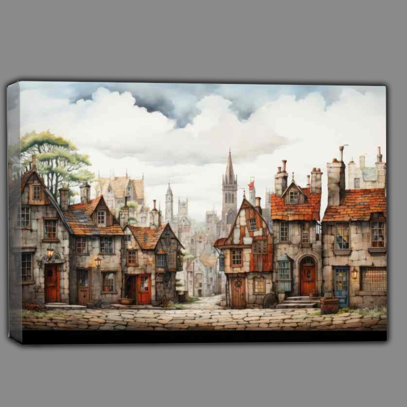 Buy Canvas : (Marketplace Magic in a Whimsical Village)