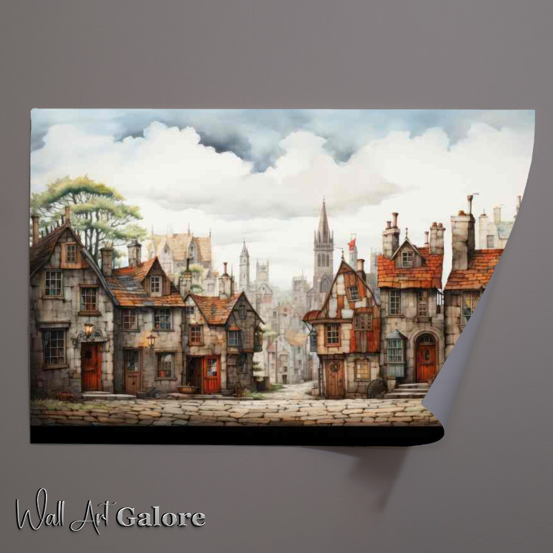 Buy Unframed Poster : (Marketplace Magic in a Whimsical Village)