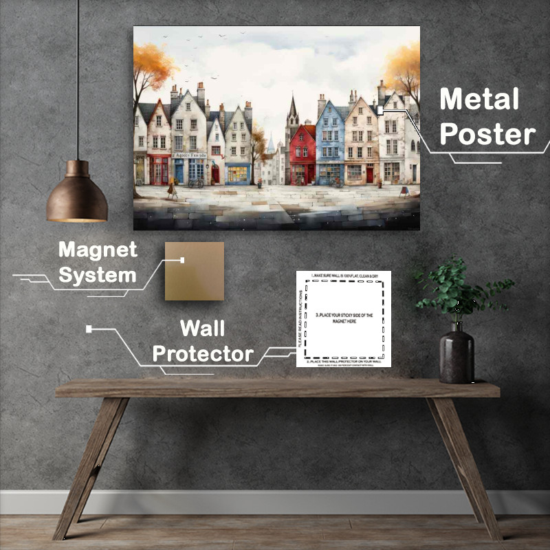 Buy Metal Poster : (Marketplace Marvels Village Charm)