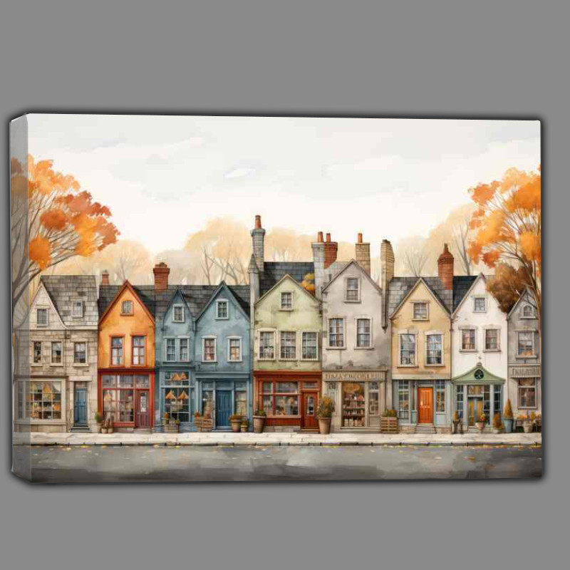 Buy Canvas : (Quaint Village Life Colours and Whimsy)