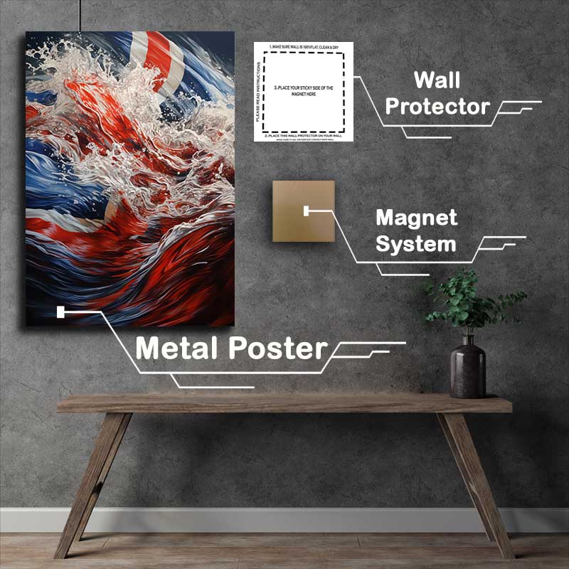 Buy Metal Poster : (British flag art from beyond)