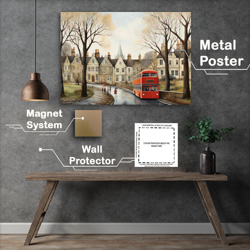Buy Metal Poster : (Village Charm Vibrant Whimsy Collection)