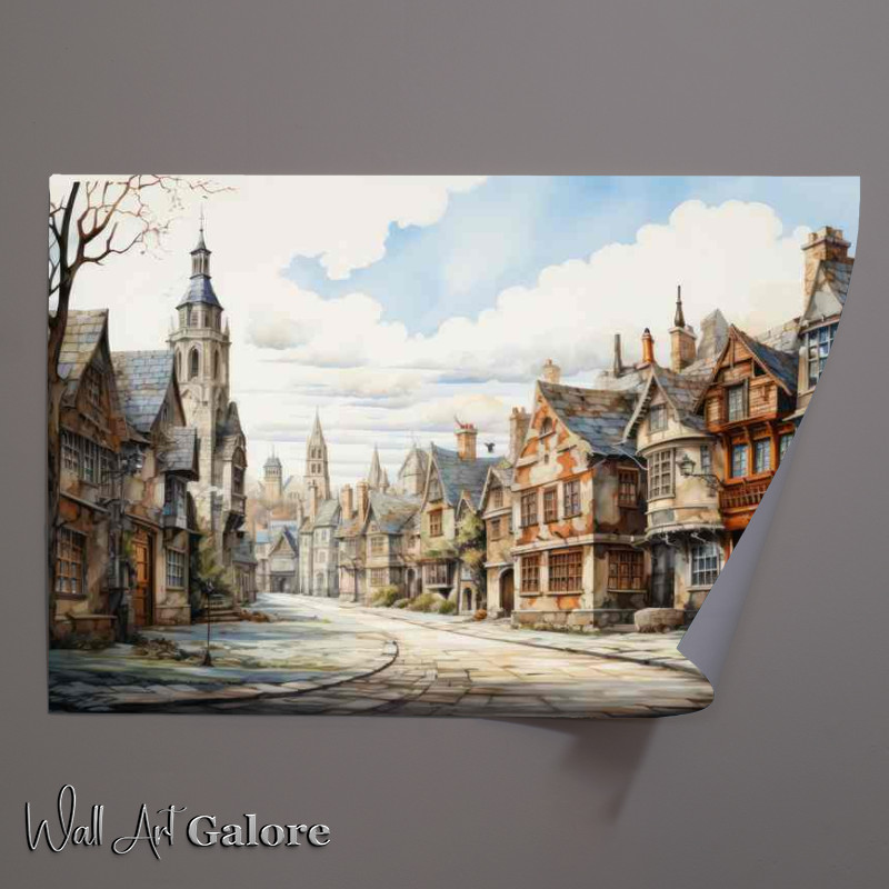 Buy Unframed Poster : (Vivid Whimsy Quirky Village Exploration)