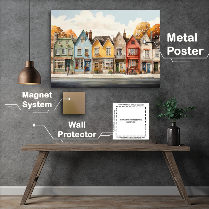 Buy Metal Poster : (Whimsical Dreams Village of Playful Delights)