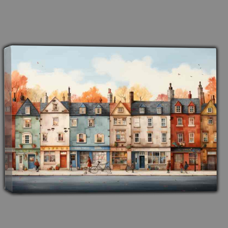 Buy Canvas : (Whimsical Village Dreams A Vibrant World)