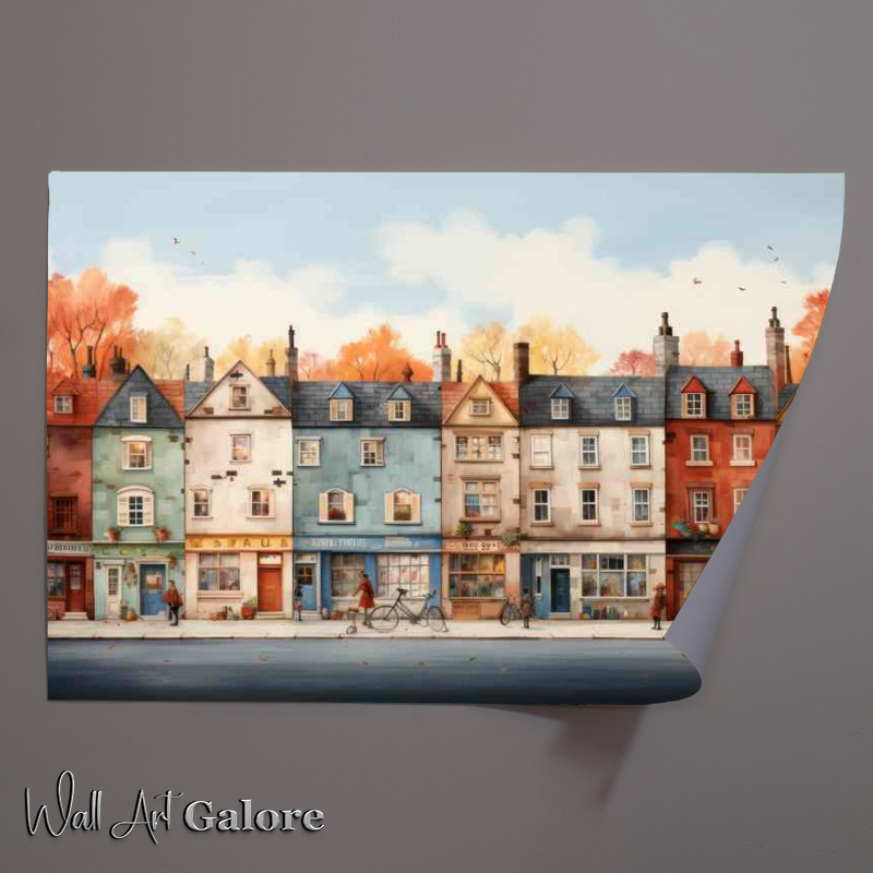 Buy Unframed Poster : (Whimsical Village Dreams A Vibrant World)